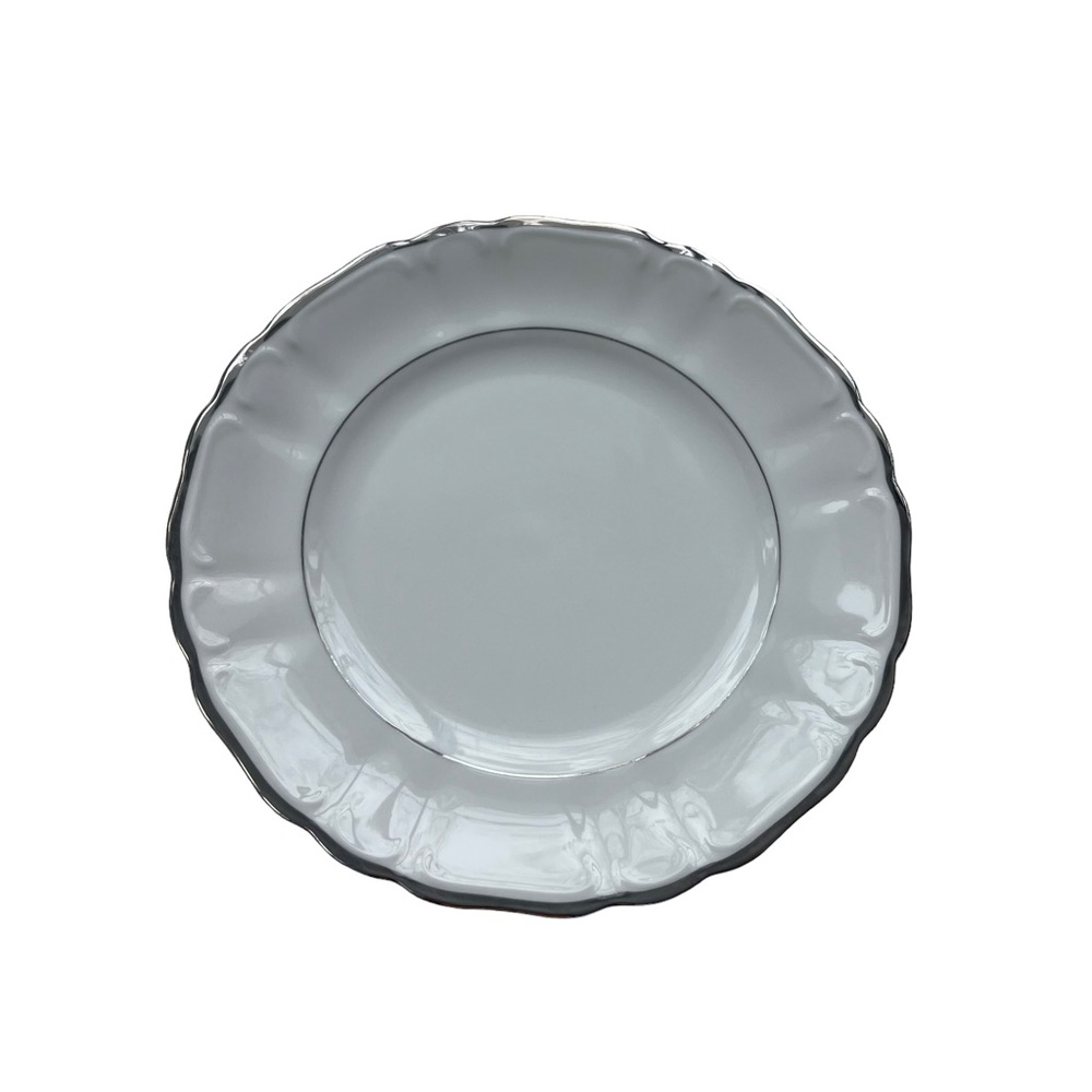 Vintage 1963 Silver Sonata By HARMONY HOUSE FINE CHINA‎ 7 3/4 inches Salad Plate